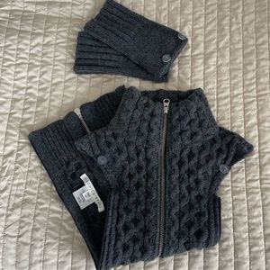 Veronica Beard Grey Upstate Dickey + Cuffs sz O/S